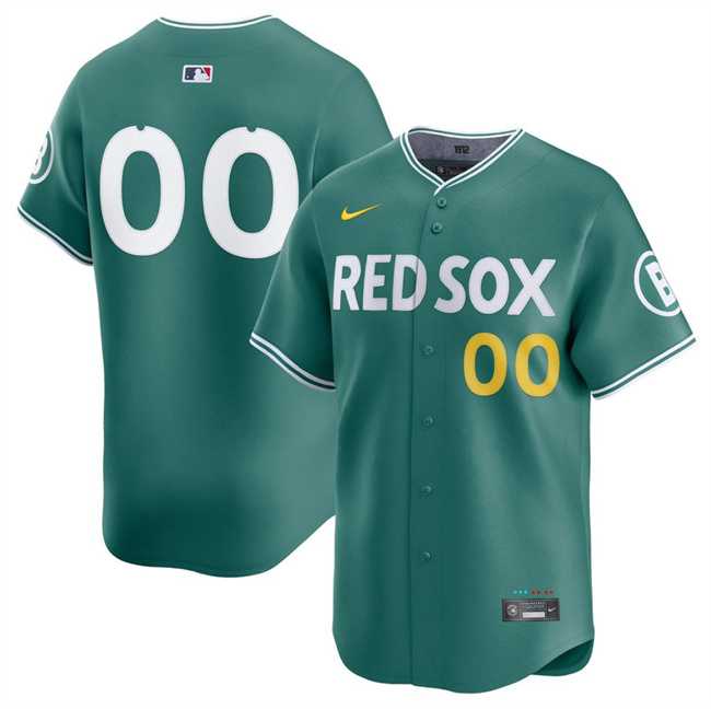 Mens Boston Red Sox ACTIVE PLAYER Custom Green 2025 City Connect Limited Stitched Baseball Jersey->customized mlb jersey->Custom Jersey